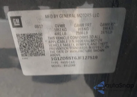 2018 Chevrolet Malibu Lt z USA, uszkodzony, nr VIN 1G1ZD5ST6JF127519